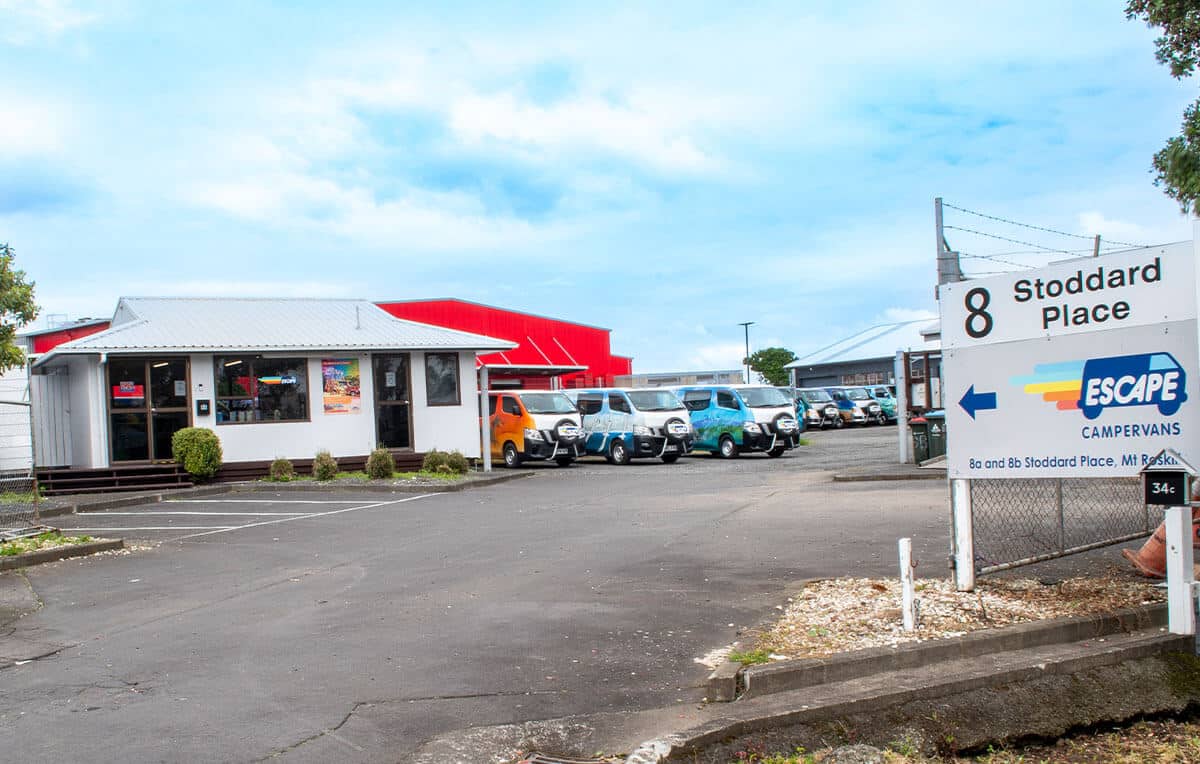 Escape Campervan Rentals Auckland Depot