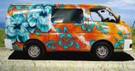 Orange Lava Self Contained Campervan