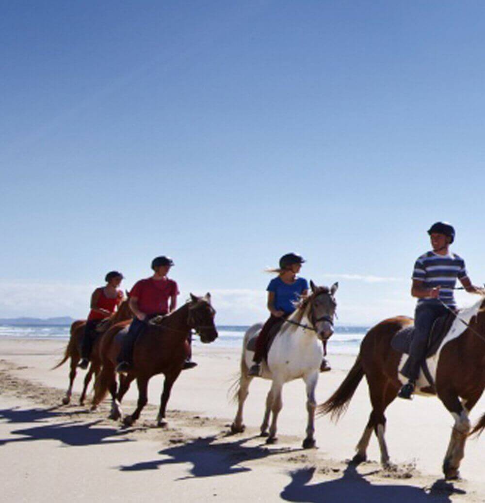 Horse riding on Pakiri Beach