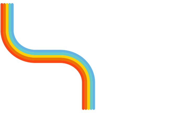 rainbow down right down